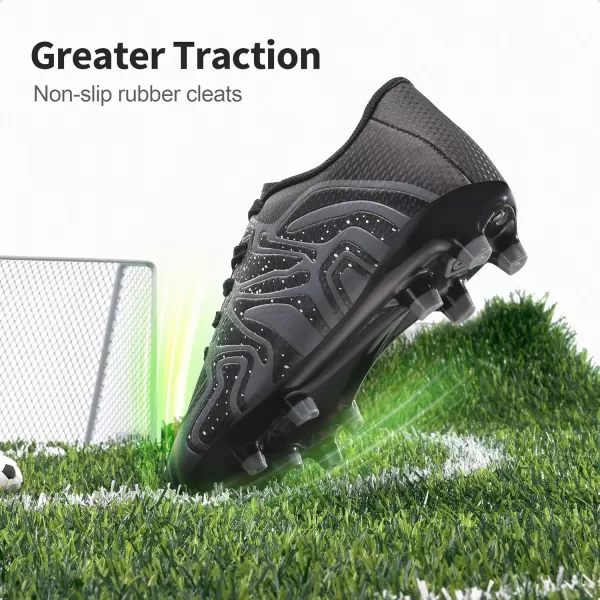 imageDREAM PAIRS ToddlerLittle KidBig Kid 160472K Soccer Football Cleats ShoesBlackDarkGreyWhite
