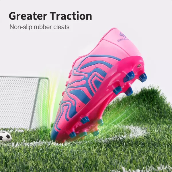 imageDREAM PAIRS ToddlerLittle KidBig Kid 160472K Soccer Football Cleats ShoesFuchsiaPinkRoyalBlue
