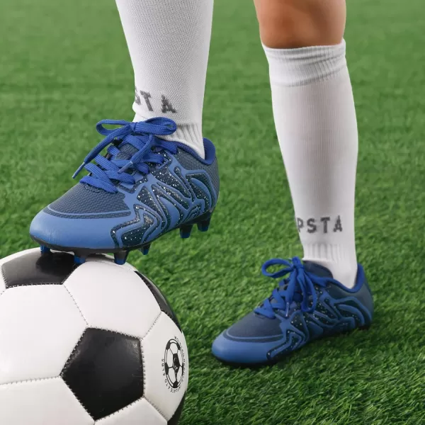 imageDREAM PAIRS ToddlerLittle KidBig Kid 160472K Soccer Football Cleats ShoesNavyRoyalWht