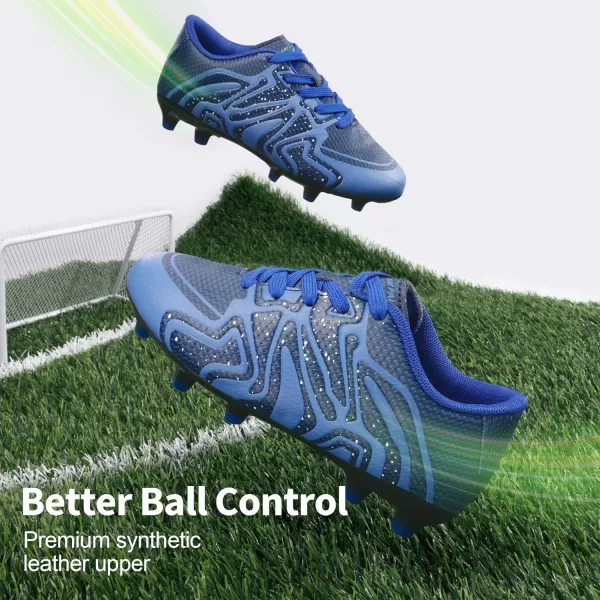 imageDREAM PAIRS ToddlerLittle KidBig Kid 160472K Soccer Football Cleats ShoesNavyRoyalWht