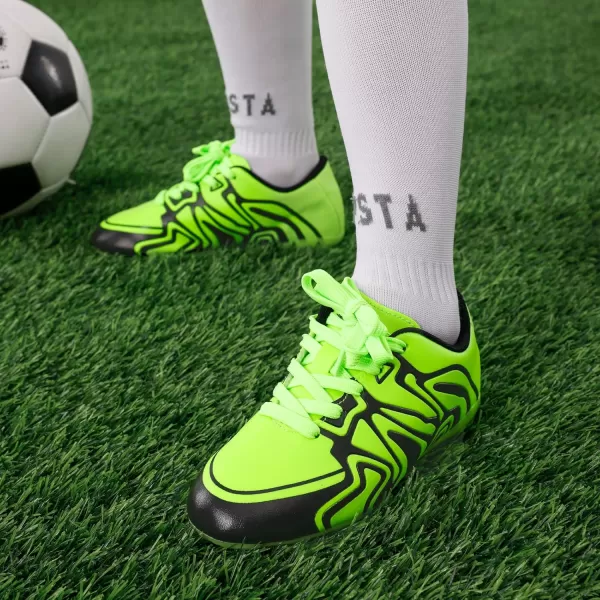 imageDREAM PAIRS ToddlerLittle KidBig Kid 160472K Soccer Football Cleats ShoesNeon GreenBlack