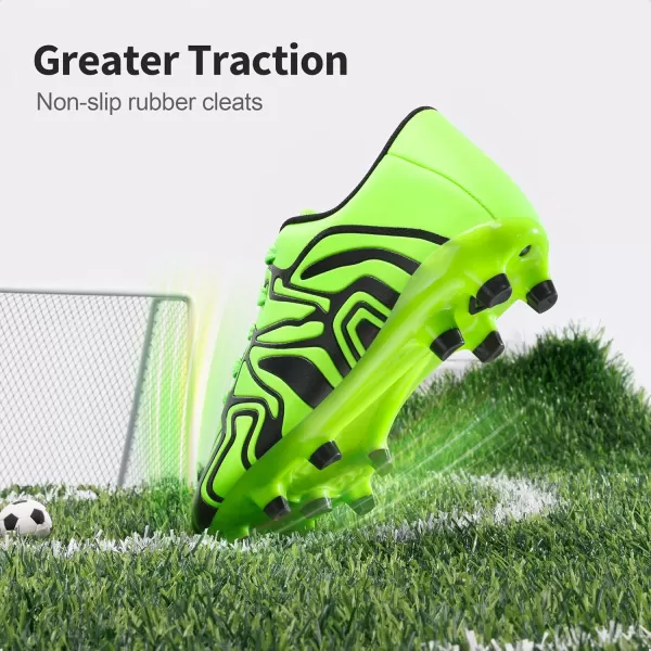 imageDREAM PAIRS ToddlerLittle KidBig Kid 160472K Soccer Football Cleats ShoesNeon GreenBlack