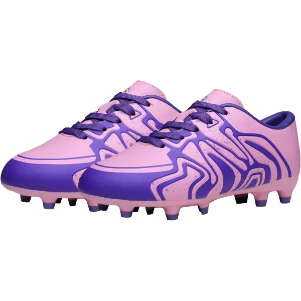 imageDREAM PAIRS ToddlerLittle KidBig Kid 160472K Soccer Football Cleats ShoesPinkPurple