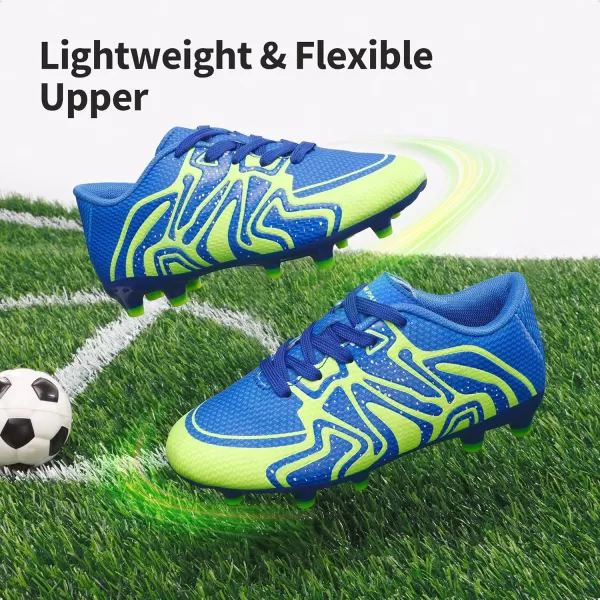 imageDREAM PAIRS ToddlerLittle KidBig Kid 160472K Soccer Football Cleats ShoesRoyalLemonGreenSilver