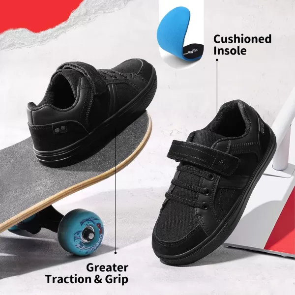 imageDREAM PAIRS ToddlerLittle KidBig Kid School Loafers Sneakers ShoesAll Black