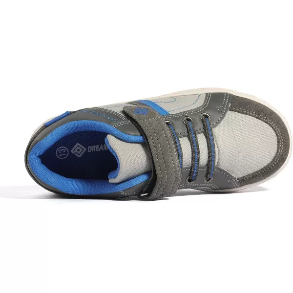 imageDREAM PAIRS ToddlerLittle KidBig Kid School Loafers Sneakers ShoesGreyBlue