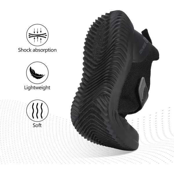 imageDREAM PAIRS UnisexChild Running ShoesSneakerBlack Monochrome