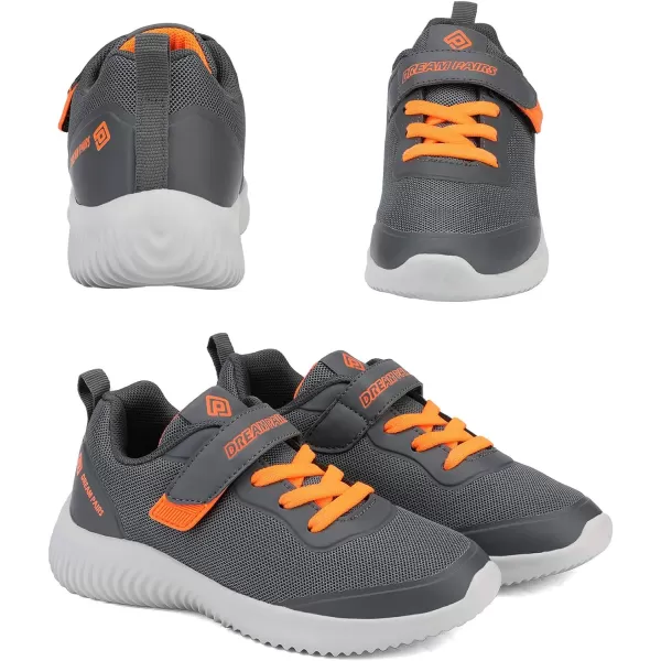 imageDREAM PAIRS UnisexChild Running ShoesSneakerGreyOrange