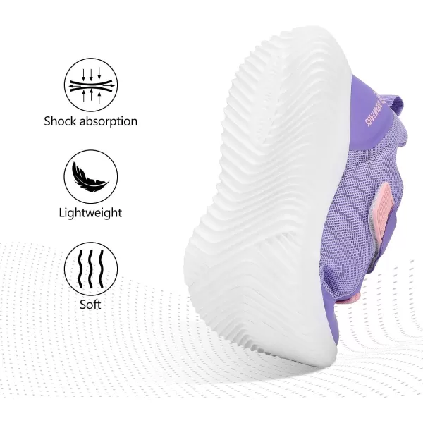 imageDREAM PAIRS UnisexChild Running ShoesSneakerPurplePink