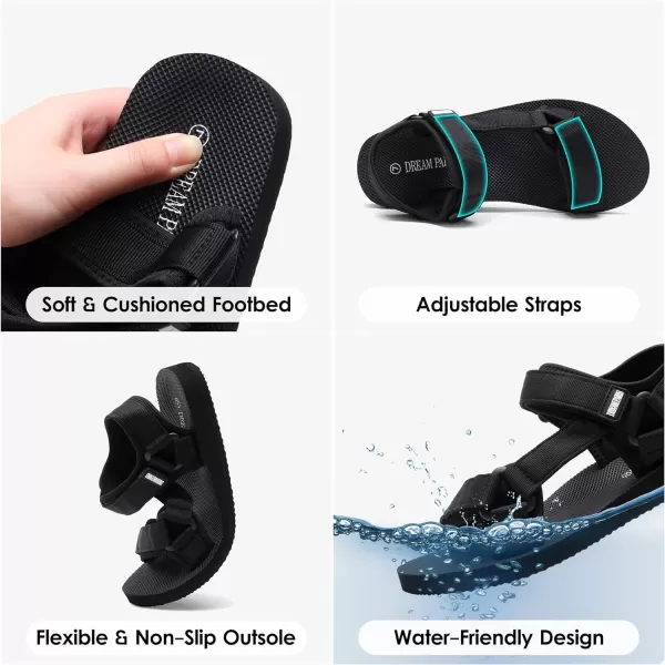 imageDREAM PAIRS Walking Sandals Women QuickDrying Light Weight Sport Hiking Sandals With Soft EVA Midsole For Beach Athletic Outdoor Summer Water ShoesAll Black