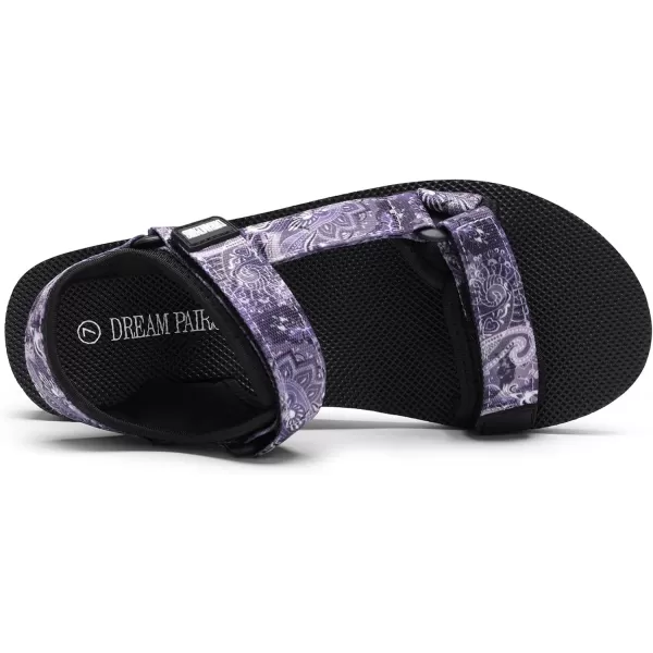imageDREAM PAIRS Walking Sandals Women QuickDrying Light Weight Sport Hiking Sandals With Soft EVA Midsole For Beach Athletic Outdoor Summer Water ShoesPurple