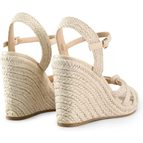 imageDREAM PAIRS Wedge Sandals for Women Dressy Summer Platform Espadrille Strappy Casual Braided Heels Comfortable with Open Toe and Ankle StrapBeigeraffia