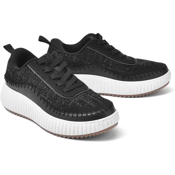 imageDREAM PAIRS Women Chunky Sneakers Comfortable Casual Platform Fashion SneakerBlack