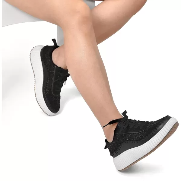 imageDREAM PAIRS Women Chunky Sneakers Comfortable Casual Platform Fashion SneakerBlack