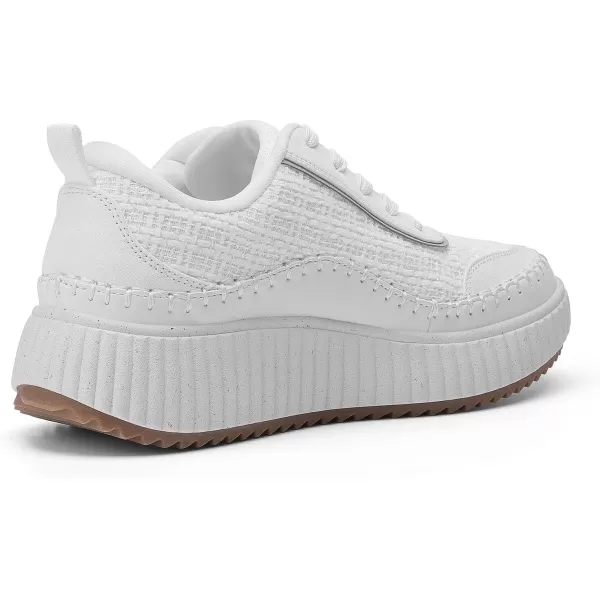 imageDREAM PAIRS Women Chunky Sneakers Comfortable Casual Platform Fashion SneakerWhite