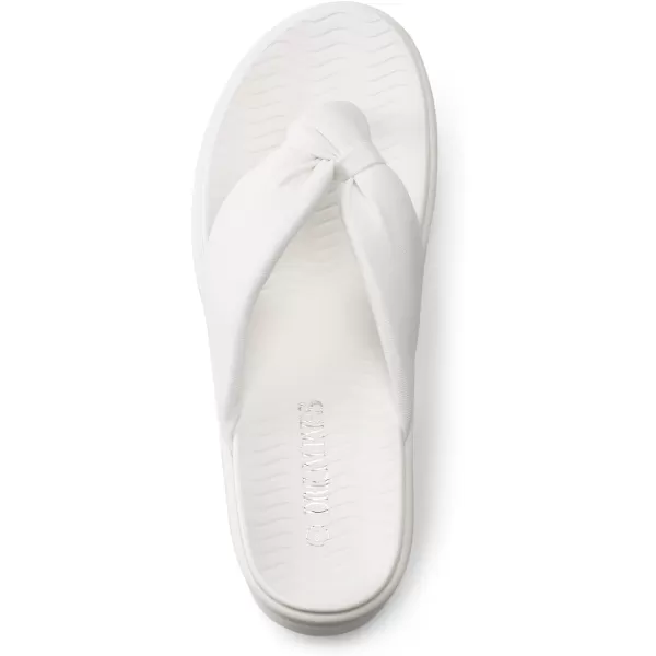 imageDREAM PAIRS Women Platform Flip Flops for Women Soft Thong Sandals Summer Casual Lightweight Comfortable Flat Slippers Walking Shopping Gathering Vacation ShoesWhite