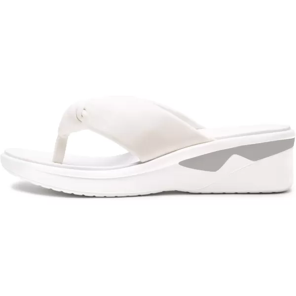 imageDREAM PAIRS Women Platform Flip Flops for Women Soft Thong Sandals Summer Casual Lightweight Comfortable Flat Slippers Walking Shopping Gathering Vacation ShoesWhite
