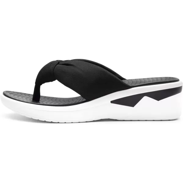 imageDREAM PAIRS Women Platform Flip Flops for Women Soft Thong Sandals Summer Casual Lightweight Comfortable Flat Slippers Walking Shopping Gathering Vacation ShoesBlack