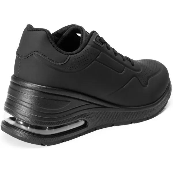 imageDREAM PAIRS Women Platform Wedge Walking Chunky Shoes High Heel Air Cushion Casual Fashion SneakerBlack
