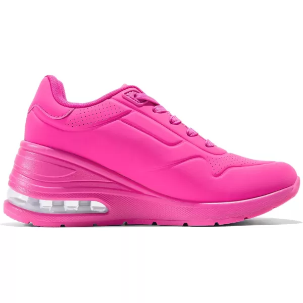 imageDREAM PAIRS Women Platform Wedge Walking Chunky Shoes High Heel Air Cushion Casual Fashion SneakerHot Pink
