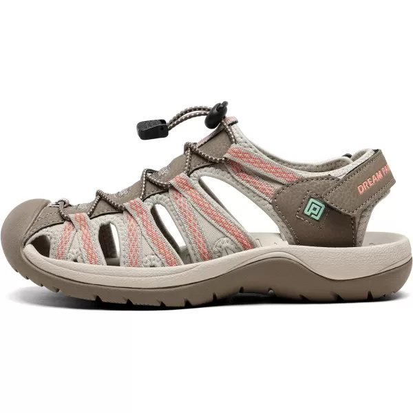 imageDREAM PAIRS Womens 160912W Adventurous Summer Outdoor SandalsBrownWatermelonRed