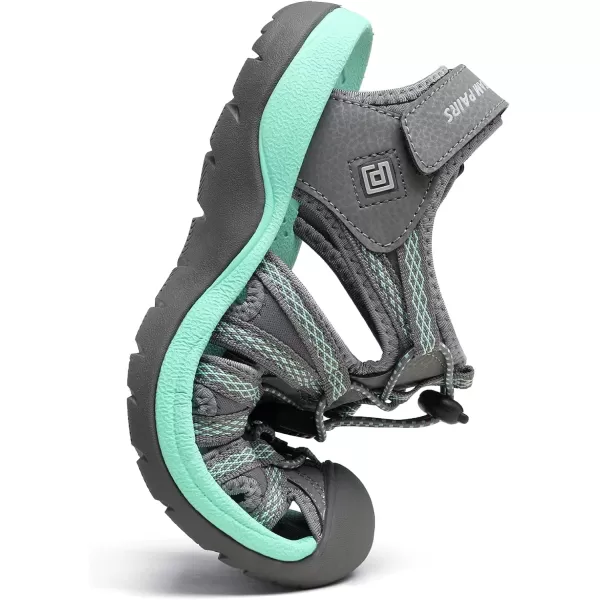 imageDREAM PAIRS Womens 160912W Adventurous Summer Outdoor SandalsGreyMintGreen