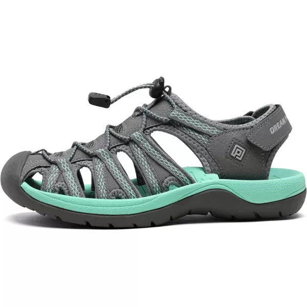imageDREAM PAIRS Womens 160912W Adventurous Summer Outdoor SandalsGreyMintGreen