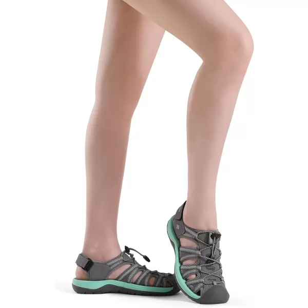 imageDREAM PAIRS Womens 160912W Adventurous Summer Outdoor SandalsGreyMintGreen