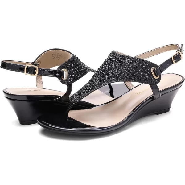 imageDREAM PAIRS Womens Aditi Low Wedge Dress SandalsBlack