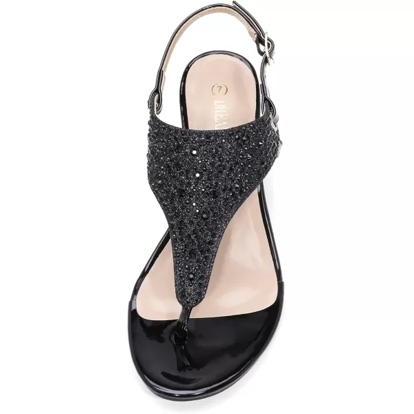 imageDREAM PAIRS Womens Aditi Low Wedge Dress SandalsBlack