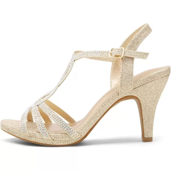 imageDREAM PAIRS Womens Amore Fashion Stilettos Open Toe Pump Heel SandalsGold3