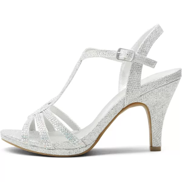 imageDREAM PAIRS Womens Amore Fashion Stilettos Open Toe Pump Heel SandalsSilver3