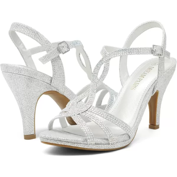imageDREAM PAIRS Womens Amore Fashion Stilettos Open Toe Pump Heel SandalsSilver3