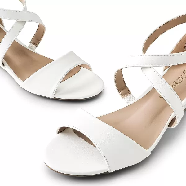 imageDREAM PAIRS Womens Ankle Strap Low Wedge SandalsWhitepu