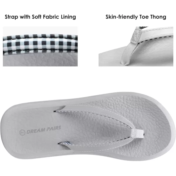 imageDREAM PAIRS Womens Arch Support Flip Flops Comfortable Soft Cushion Summer Beach Thong SandalsGrey