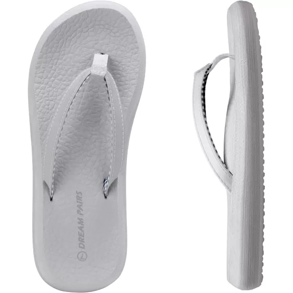 imageDREAM PAIRS Womens Arch Support Flip Flops Comfortable Soft Cushion Summer Beach Thong SandalsGrey
