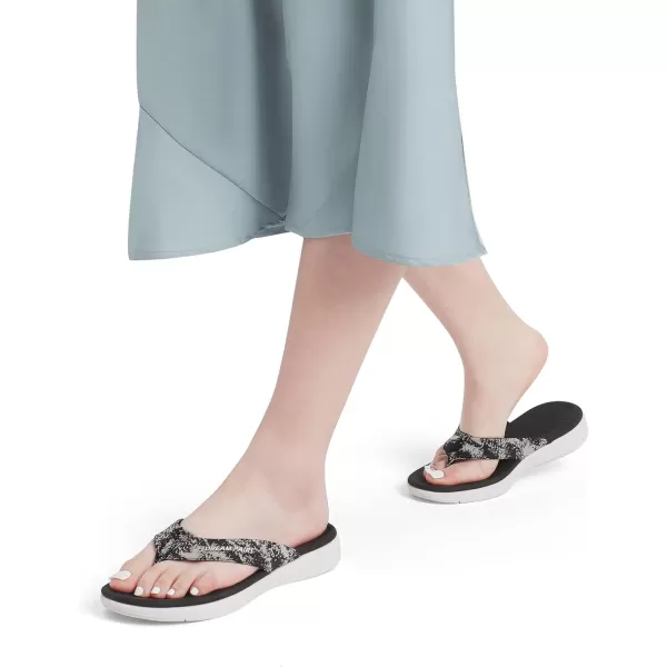 imageDREAM PAIRS Womens Arch Support Flip Flops Comfortable Soft Cushion Thong Sandals Casual Indoor Outdoor Walking Beach Summer ShoesBlack