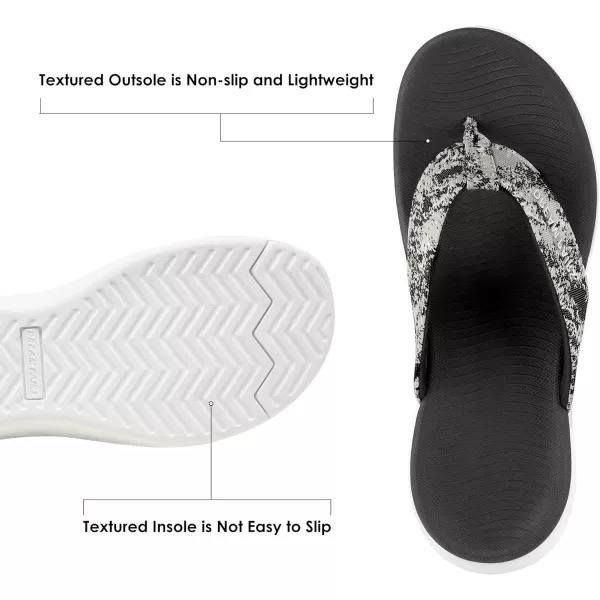 imageDREAM PAIRS Womens Arch Support Flip Flops Comfortable Soft Cushion Thong Sandals Casual Indoor Outdoor Walking Beach Summer ShoesBlack