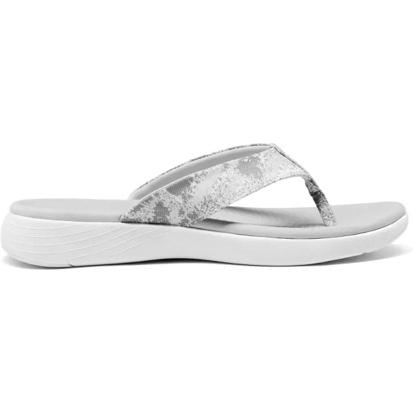 imageDREAM PAIRS Womens Arch Support Flip Flops Comfortable Soft Cushion Thong Sandals Casual Indoor Outdoor Walking Beach Summer ShoesLight Grey