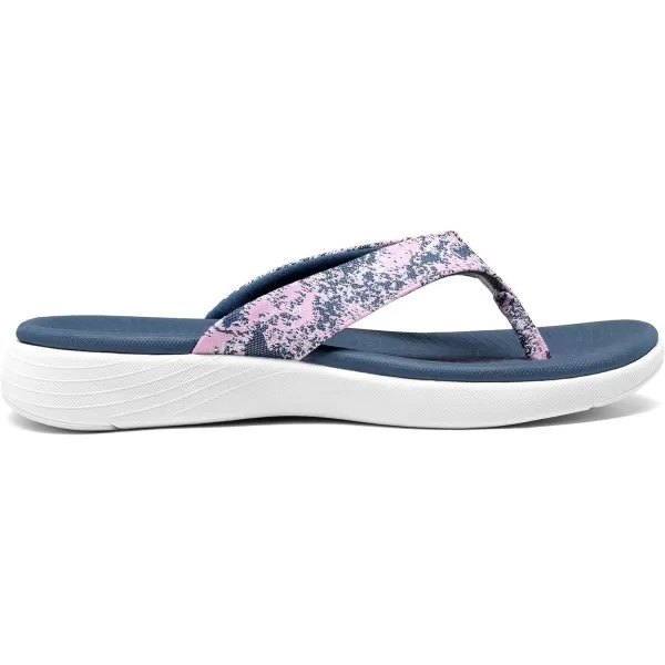 imageDREAM PAIRS Womens Arch Support Flip Flops Comfortable Soft Cushion Thong Sandals Casual Indoor Outdoor Walking Beach Summer ShoesNavy Blue