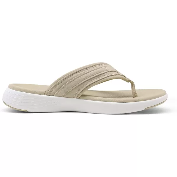 imageDREAM PAIRS Womens Arch Support Flip Flops Comfortable Thong SandalsBeige