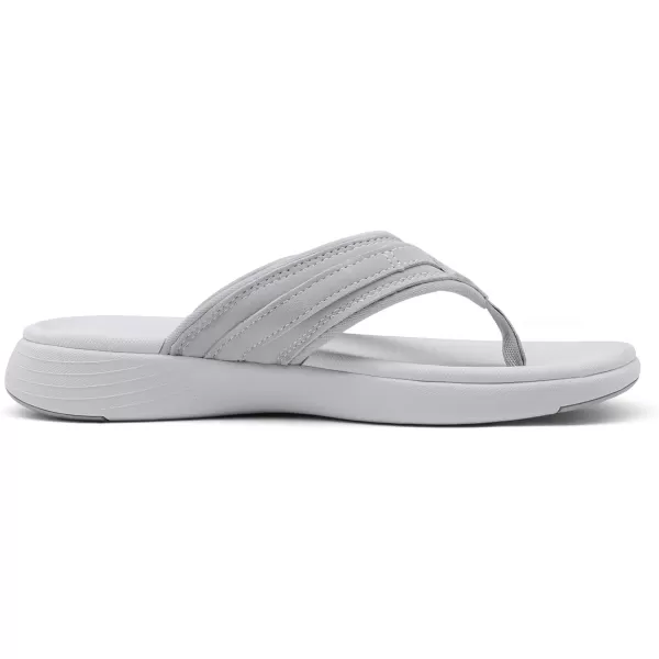 imageDREAM PAIRS Womens Arch Support Flip Flops Comfortable Thong SandalsGrey