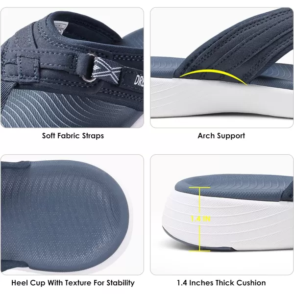 imageDREAM PAIRS Womens Arch Support Flip Flops Comfortable Thong SandalsNavy
