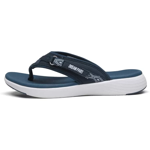 imageDREAM PAIRS Womens Arch Support Flip Flops Comfortable Thong SandalsNavy
