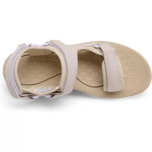 imageDREAM PAIRS Womens Arch Support Hiking Sandals Sport Outdoor Athletic Comfortable Summer Beach Water SandalsBeige
