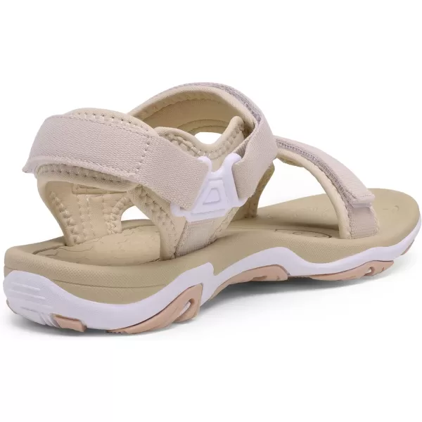 imageDREAM PAIRS Womens Arch Support Hiking Sandals Sport Outdoor Athletic Comfortable Summer Beach Water SandalsBeige