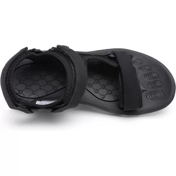 imageDREAM PAIRS Womens Arch Support Hiking Sandals Sport Outdoor Athletic Comfortable Summer Beach Water SandalsBlack