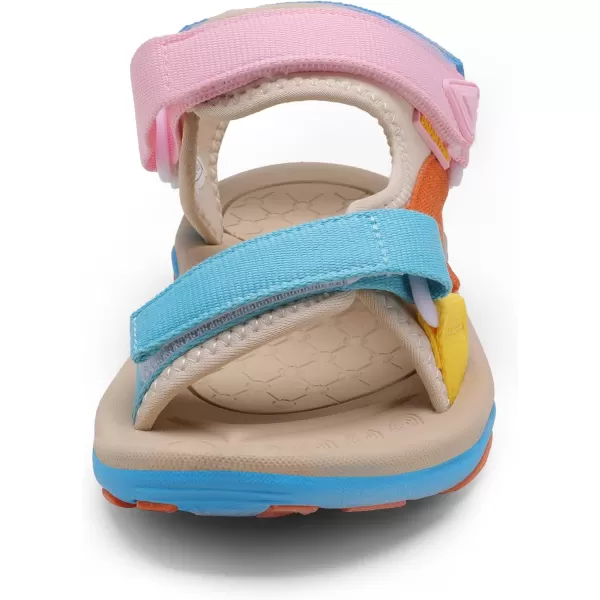 imageDREAM PAIRS Womens Arch Support Hiking Sandals Sport Outdoor Athletic Comfortable Summer Beach Water SandalsRainbow