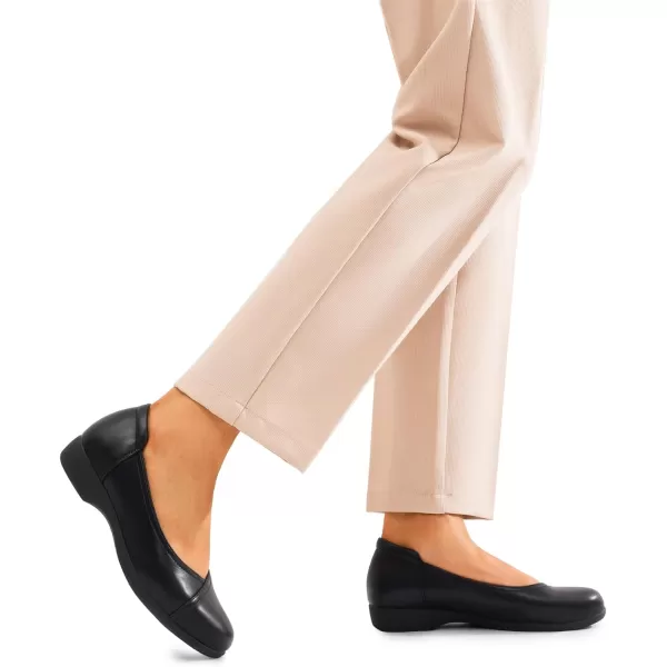 imageDREAM PAIRS Womens Ballet Flats Comfortable Slip On Business Office Dress Shoes for Women Dressy and Work with 3D Molded InsoleBlack