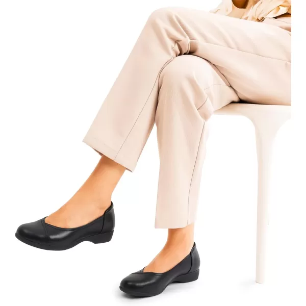 imageDREAM PAIRS Womens Ballet Flats Comfortable Slip On Business Office Dress Shoes for Women Dressy and Work with 3D Molded InsoleBlack